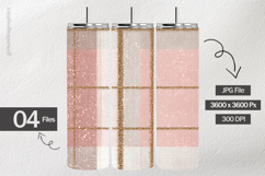 Pink Plaid Glitter Digital Papers - 04 Variations Product Image 2