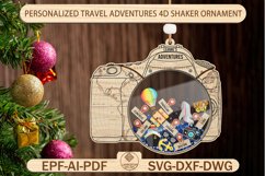 Personalized Travel Adventures Ornament Svg Product Image 1