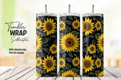 Sunflower pattern tumbler wrap sublimation png Product Image 1