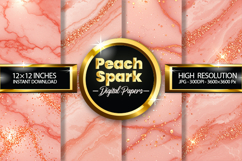Peach Spark Digital Papers - 04 Variations Product Image 1