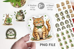 Funny St Patricks Animal Sticker Product Image 1