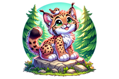 Cute Lynx Clipart - PNG File Product Image 2