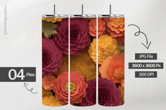 Fall Flower Digital Papers - 04 Variations Product Image 2