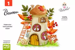 Fabulous autumn house of dwarfs, Dwarf House PNG Download Product Image 1
