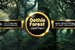 Gothic Forest Digital Papers - 04 Variations Product Image 1