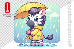 Cute Zebra Clipart - PNG File Product Image 2