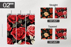 Roses Petal Tumbler Wrap| Tumbler Sublimation Wrap Product Image 1