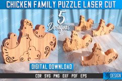Chicken Family Puzzle Laser Cut Bundle | Hen Family Puzzle Product Image 1