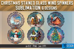 Christmas Stained Glass Wind Spinner Sublimation|Christmas 1 Product Image 1