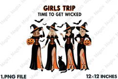 Salem Girls Trip,Vintage Halloween PNG Product Image 1