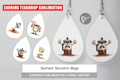 Sentient Sarcastic Mugs Earring Product Image 1
