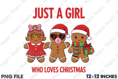 Cute Gingerbread Couple Christmas PNG Product Image 1