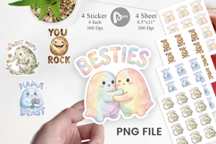 Cute Ugly Momster Quotes Sticker Product Image 1