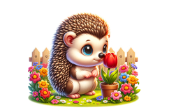 Hedgehog Clipart - PNG File Product Image 2