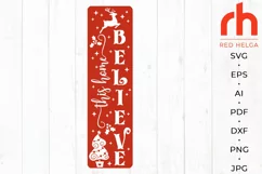 This Home Believe SVG, Christmas Porch Sign Cut File Product Image 2