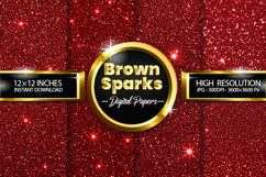 Brown Shine Glitter Digital Papers - 04 Variations Product Image 1