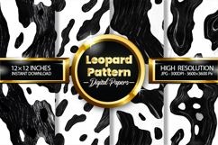 Leopard Pattern Digital Papers - 04 Variations Product Image 2