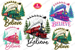 Believe North Pole Train Png, Christmas Png, Believe Png Product Image 1