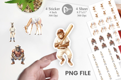 Safari Animal Baseball Sticker Product Image 1