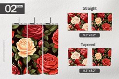 Vintage Roses Tumbler Wrap| Tumbler Sublimation Product Image 1