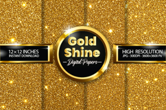 Gold Shine Digital Papers - 04 Variations Product Image 1