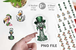 St Paddys Animal Party Art Sticker Product Image 1
