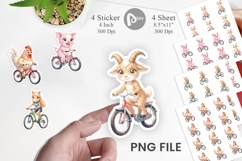 Big Eye Barnyard Biking Sticker Product Image 1