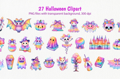Dreamy Halloween Clipart - Iridescent &amp; Cute Sublimation PNG Product Image 2