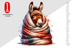 Cute Donkey Clipart - PNG File Product Image 2