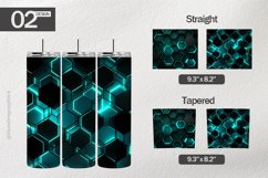 Teal Hexagon Tumbler Wrap| Tumbler Sublimation Wrap Product Image 1