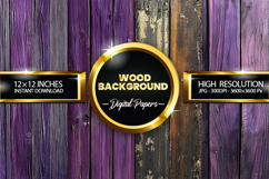 Wood Background Digital Papers - 04 Variations Product Image 1