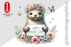 Cute Sea Lion Clipart - PNG File Product Image 1