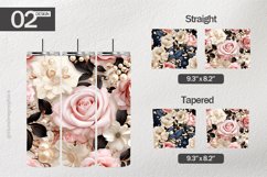 Roses Tumbler Wrap| Tumbler Sublimation Wrap Product Image 1