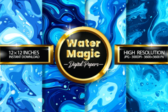 Water Magic Digital Papers - 04 Variations Product Image 1