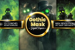Gothic Mask Digital Papers - 04 Variations Product Image 1