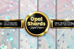 Opal Shards Digital Papers - 04 Variations Product Image 1