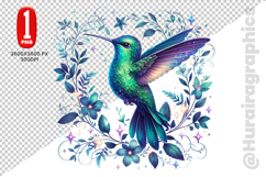 Cute Humming Bird Clipart - PNG File Product Image 2