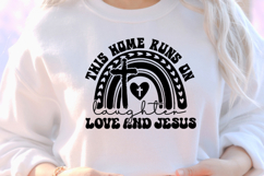 This home runs on laughter SVG, Christian Retro SVG Product Image 1