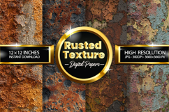 Rusted Metal Digital Papers - 04 Variations Product Image 1