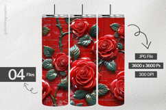 Red Roses Digital Papers - 04 Variations Product Image 2