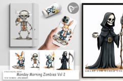 Monday Morning Zombies Digital Paper Product Image 1