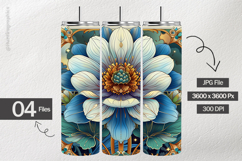 Nouveau Flower Digital Papers - 04 Variations Product Image 2