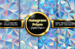 Hologram Prism Digital Papers - 04 Variations Product Image 2