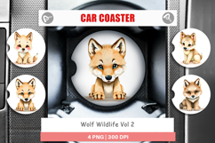 Car Coaster Wolf Wildlife Product Image 1