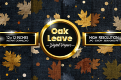 Oak Leave Digital Papers - 04 Variations Product Image 1