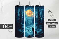 Wolves Howling Digital Papers - 04 Variations Product Image 2