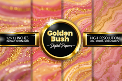 Golden Brush Digital Papers - 04 Variations Product Image 1