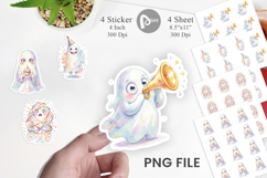 Ugly Cute Party Ghost Sticker Product Image 1