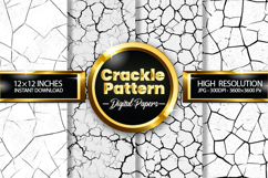 Crackle Pattern Digital Papers - 04 Variations Product Image 1