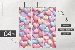 Heart Background Digital Papers - 04 Variation Product Image 2